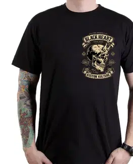 BLACK HEART Devil Skull čierna - L