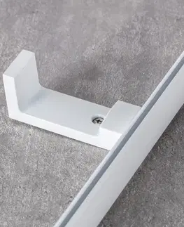 Dekoria Kovový nástenný držiak na stropnú lištu Premium biely - sada, 2,6/2,3 x 8,3/8,1 x 3,7/3,3 cm