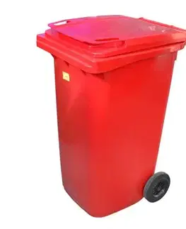 Kinekus Popolnica 240 l červená, plastová, kuka