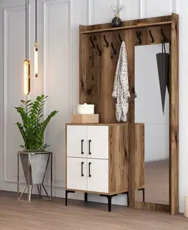 Predsieňová stena Berlin BC - Walnut, White