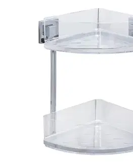 WENKO 22690100-Rohová polica VACUUM-LOC QUADRO ED 28x32,5 cm strieborná/lesklý chróm 22690100