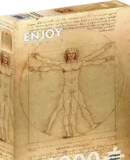 Puzzle Leonardo da Vinci: Vitruviánsky muž (The Vitruvian Man) 1000 Enjoy