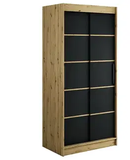 Skriňa Halifax V1 100 Dub Artisan/čierna