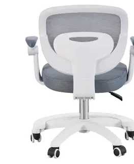 KONDELA Trixi Typ 2 detská stolička s podnožkou sivá / biela