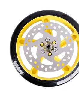 inSPORTline Náhradné koliesko s brzdovým diskom na kolobežku Discola 200x30mm žltá