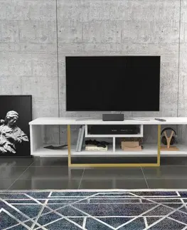 TV stolík Asal 150 - White, Gold