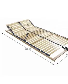 KONDELA Twinflex New polohovateľný lamelový rošt 80x200 cm brezové drevo / plast