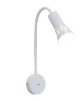Nástenná lampa biela s nastaviteľným ramenom 1xE14 Arena