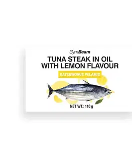 GymBeam Steak z tuniaka v oleji s citrónovou príchuťou