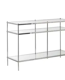 Dekoria Konzolový stolík Pure silver 120 x 40 x 80 cm, 120 x 40 x 80 cm