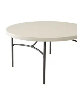 Skladací stôl 152 cm biela / čierna Dekorhome