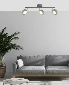 Nástenná lampa s jemným LED pásikom, sivá 3000K