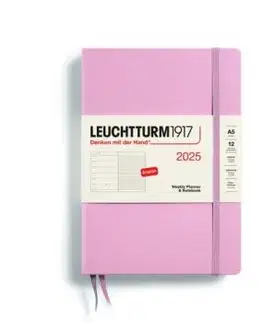 Diár LEUCHTTURM1917 2025 Powder, Medium (A5), riadkovaný, English