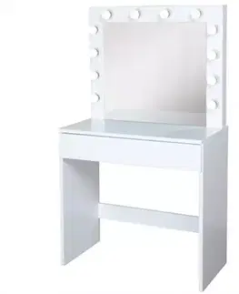 Toaletný stolík Malmo + LED biely