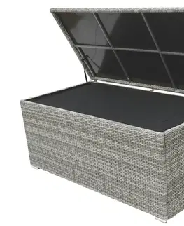 DEOKORK Box na podušky SEVILLA 164 x 82 cm (sivá)