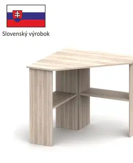 KONDELA Rony New rohový pc stolík dub sonoma