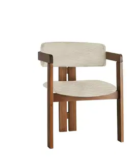 Jedálenská stolička CO Light Grey and Walnut