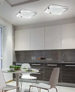 Minimalistická stropná lampa do kúpeľne NEXIT - strieborný chróm 30 cm - stropná lampa so stmievaním LED 3000K 18W IP44