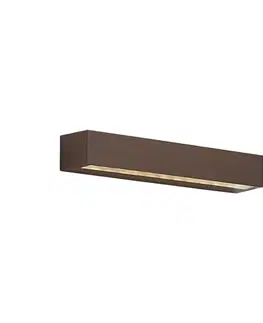Priemyselné vonkajšie nástenné svietidlo hrdzavohnedé 38 cm vrátane LED IP65 - Hannah