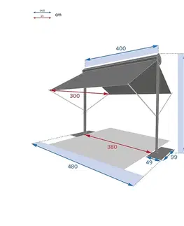 DEOKORK Záhradný prístrešok PERTH 4x3 m