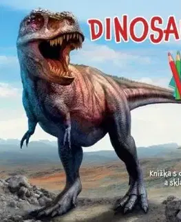 Dinosaury - Knižka s omaľovánkami a skladačkami