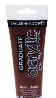 D&R Graduate akrylová farba Burnt Umber 120 ml