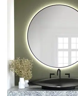 Baltica Design - LED zrkadlo s podsvietením BRIGHT 15W/230V 4500K pr. 50 cm IP65 čierne Bright 50 Black Neutral