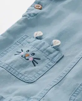 Detské chambray nohavice na traky