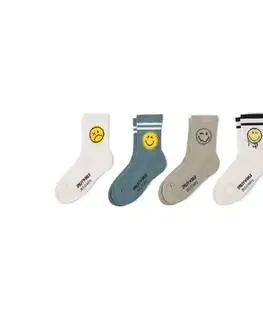 Detské tenisové ponožky SMILEYWORLD®, 5 párov, biele/sivé/petrolejové