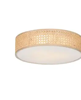 Orientálne stropné svietidlo ratan 40 cm 3-svetlo - Tromma