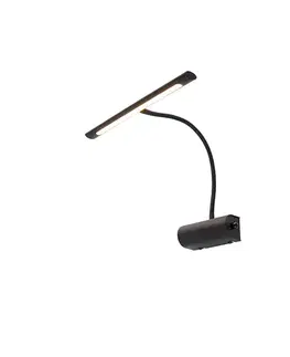 Dizajnová nástenná lampa čierna 32 cm vrátane LED so stmievačom - Tableau