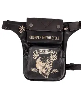 W-TEC Black Heart Devil Skull Black Leather