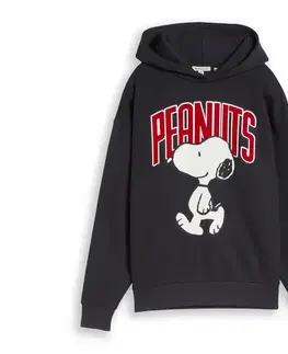 Mikina s kapucňou Tom Tailor Hoodie v strihu Oversize Fit s motívom Peanuts