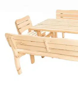 DEOKORK Masívne záhradná zostava z borovice VIKING 1+2+2 (40 mm) - rôzne dĺžky 180 cm