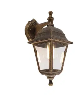 Vonkajšia nástenná lampa starožitné zlato IP44 - Capital
