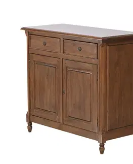 Dekoria Komoda Charlie 2 zásuvky, 2 dvierok, brown, 100x45x90cm