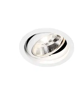 Inteligentné okrúhle zapustené bodové svietidlo biele nastaviteľné vrátane Wifi GU10 111m - Chuck 111