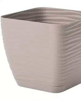 Sahara Petit štvorec s podstavcom 11 cm taupe