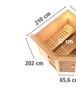 Interiérová fínska sauna AMALIA 1 Lanitplast