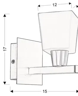 Nástenná lampa Maxim E14 matný nikel