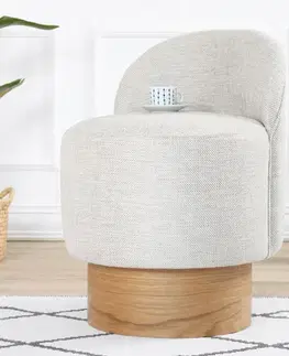 Taburet Barren Puf Light Grey