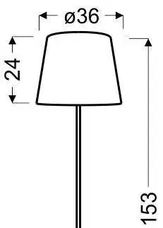 Saténová stojaca lampa, tienidlo so sivými pruhmi, Segin