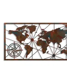 Dekoratívny kovový doplnok na stenu World Map Large - 2
