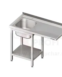  Umývací stôl s priestorom pre podstolovú umývačku – PRAVÝ 1600mm