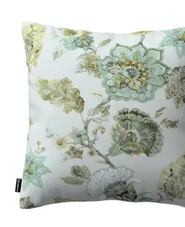 Dekoria Karin - jednoduchá obliečka, kvety na béžovo - sivom podklade, 60 x 60 cm, Flowers, 143-67