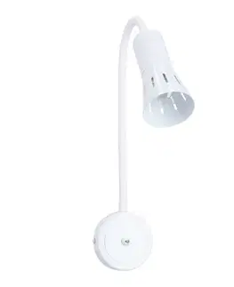 Nástenná lampa biela s nastaviteľným ramenom 1xE14 Arena
