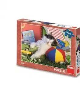 Puzzle Oddychujúce mačiatko 100 XL Dino - Dino Toys