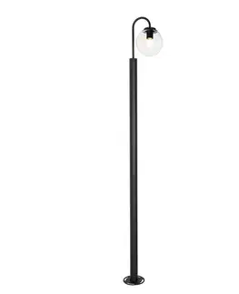 Moderná lampa čierna s plastom 200 cm IP44 - Sfera