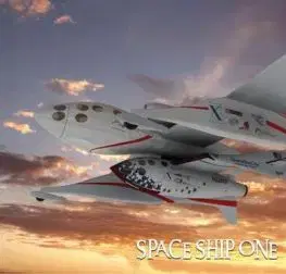 (B) 3D pohľadnica Space Ship One