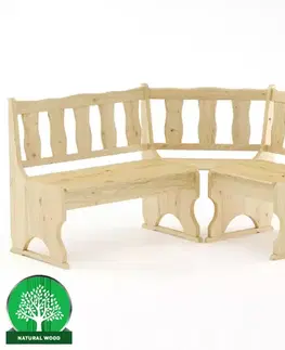 Rohová lavica borovica NR101-150x86x110 surová